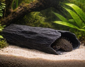 Black Bristlenose Pleco Breeding Cave – Closed End Deep Aquarium Hide