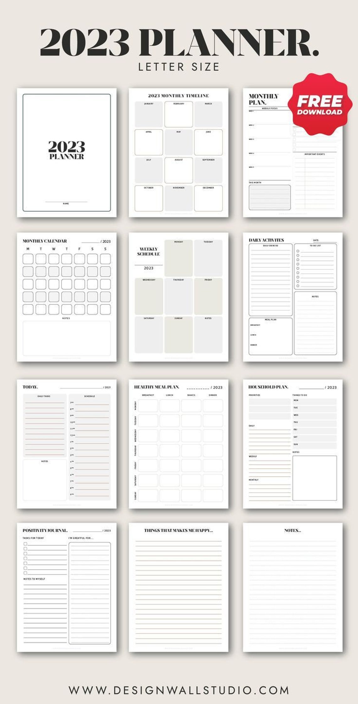 Digital Planner 2023 Etsy