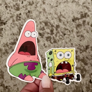 Shocked SpongeBob/ Patrick Sticker Set
