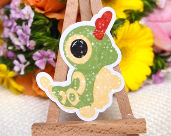 Anime green caterpillar sticker | Beetle type sticker | Laptop Stickers | Vinyl Stickers | Anime | Glitter Effect Sticker| Decoration