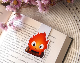 Magnetic bookmark anime campfire | fire demon bookmark | flame bookmark | magnetic | anime bookmark | decoration