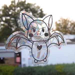 Bat Suncatcher Sticker | Cute Suncatcher Sticker | Bat Stickers | Rainbow window picture | Halloween | Rainbow suncatchers