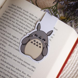 Magnetic bookmark gray bear Nature Yokai bookmark Nature Yokai bookmark Magnetic Anime bookmark Decoration image 2