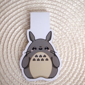 Magnetic bookmark gray bear Nature Yokai bookmark Nature Yokai bookmark Magnetic Anime bookmark Decoration image 4