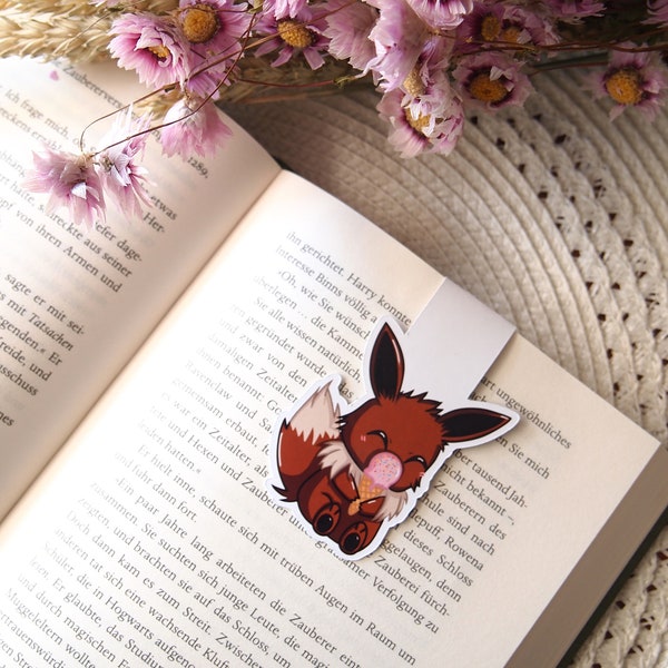 Magnetic Bookmark Anime Fox |Bookmark | brown fox bookmark | Magnetic | Anime Bookmark | Decoration