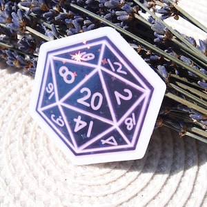 Dice Sticker - Würfel Aufkleber -  Glitzer Sticker - Dungeon and Dragons Sticker - langlebige Sticker - Geschenk für Freunde