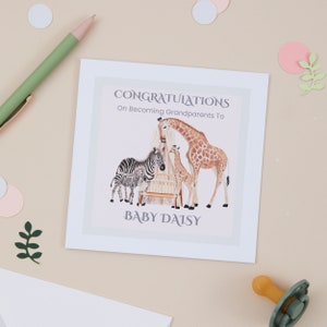 Nouveau bébé petite-fille, nouveau bébé petite-fille, nouvelle carte grands-parents, carte nouveau petit-enfant, petit-enfant de bienvenue dans le monde, petit-enfant de bienvenue