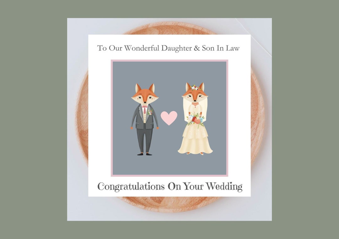 Daughter Son in Law Wedding Card Wedding Card for Daughter Daughter