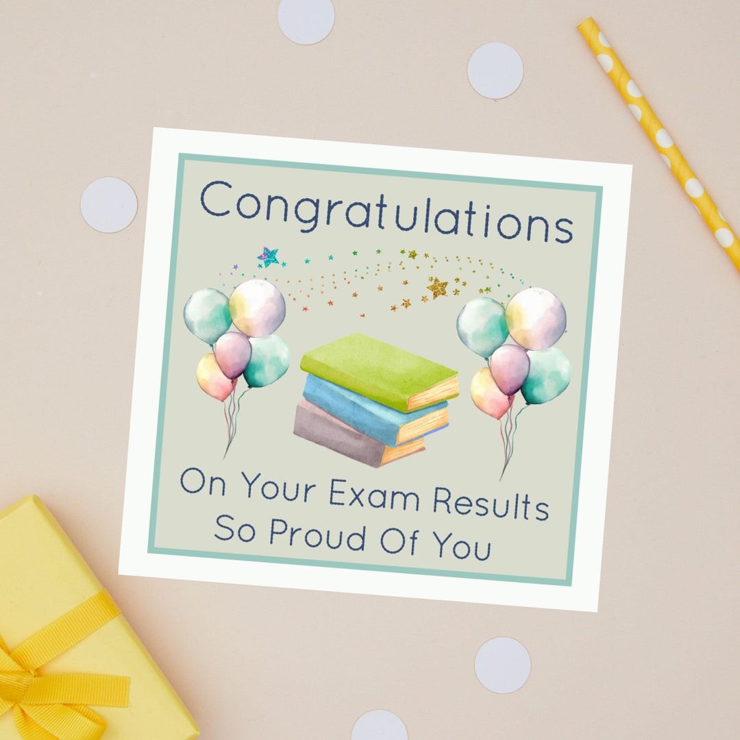 Exam Results Congratulations Card | Well Done on Passing Exams ...
