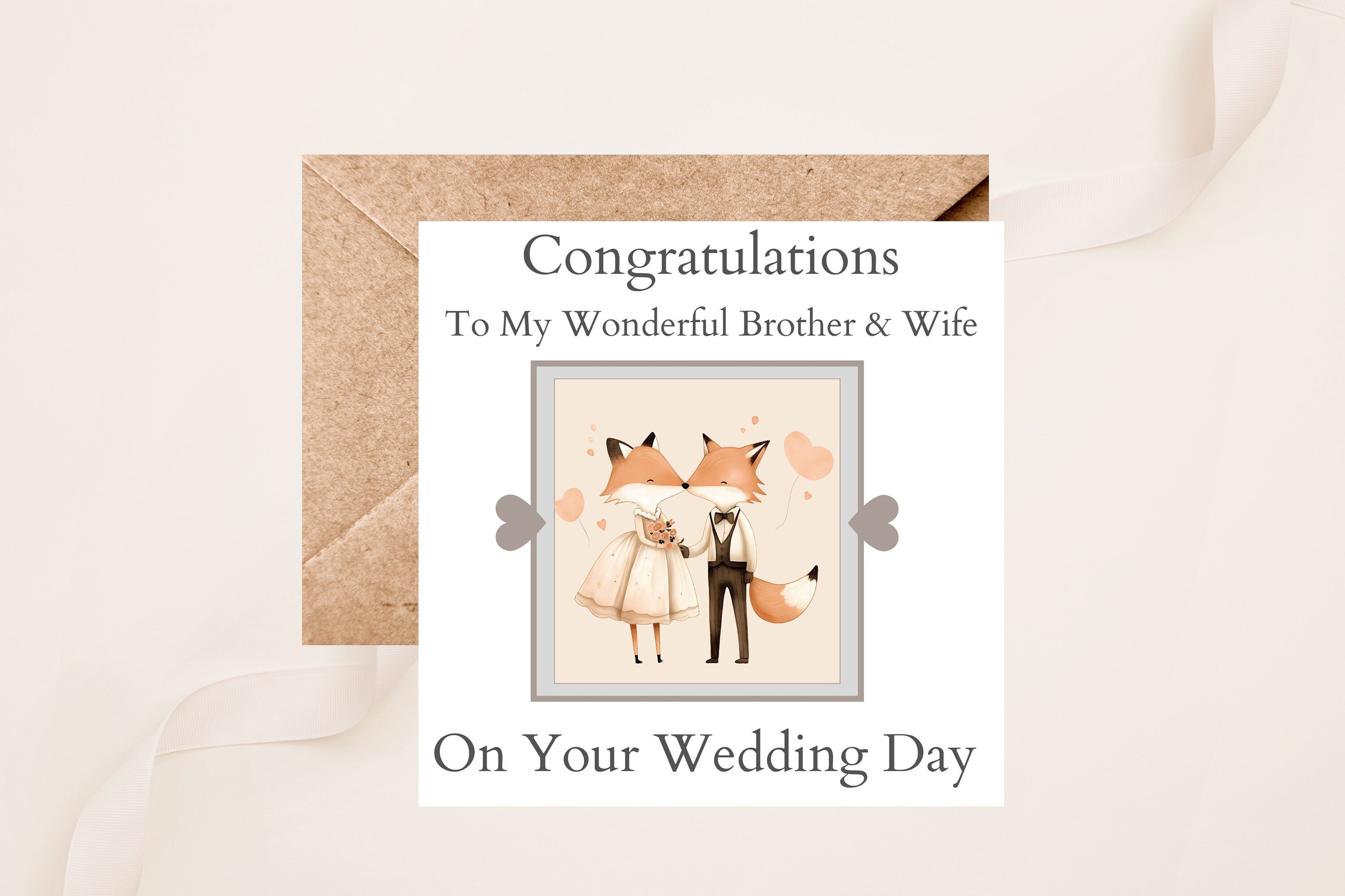Brother & Sister in Law Wedding Day Card, Brother and Sister in Law