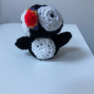 Adorable Crochet Puffin Bird: Handmade Soft Toy for Kids and Collectors