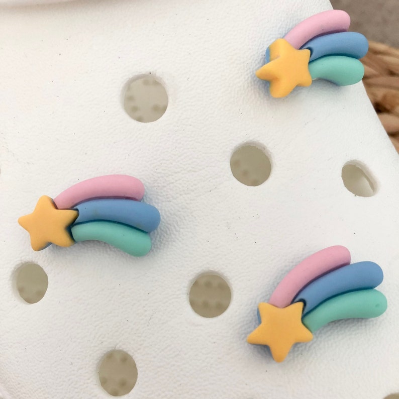 Pastel Shooting Star Croc Charm Etsy