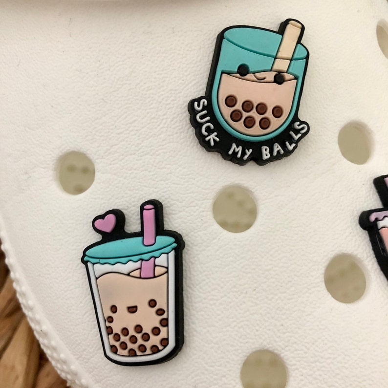 Boba Bubble Tea Croc Charms Etsy