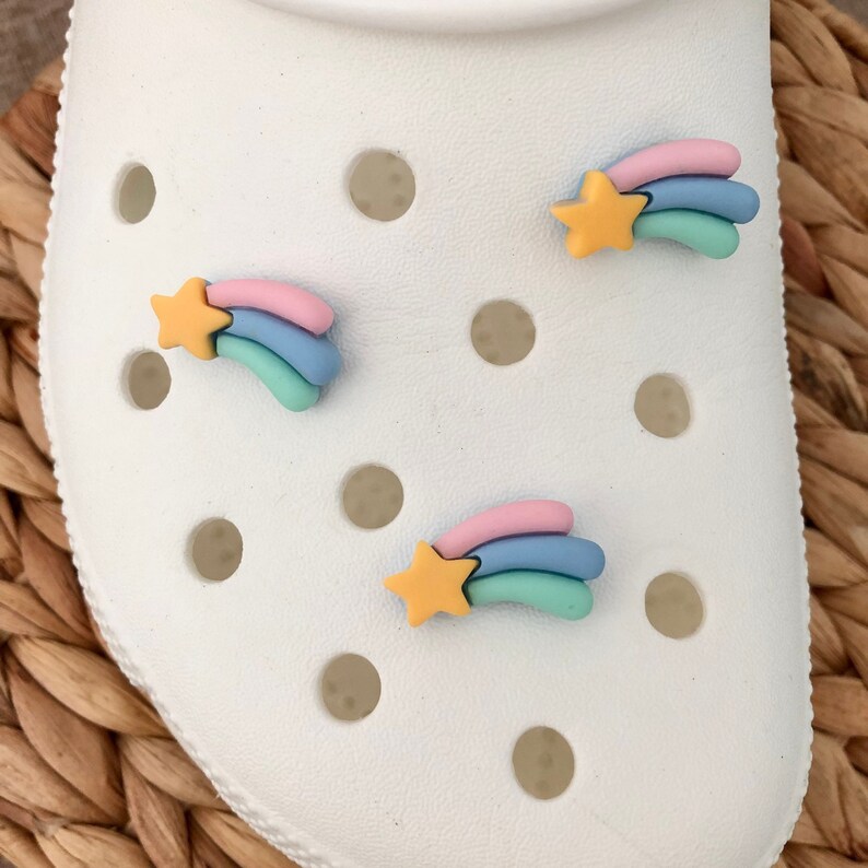 Pastel Shooting Star Croc Charm Etsy