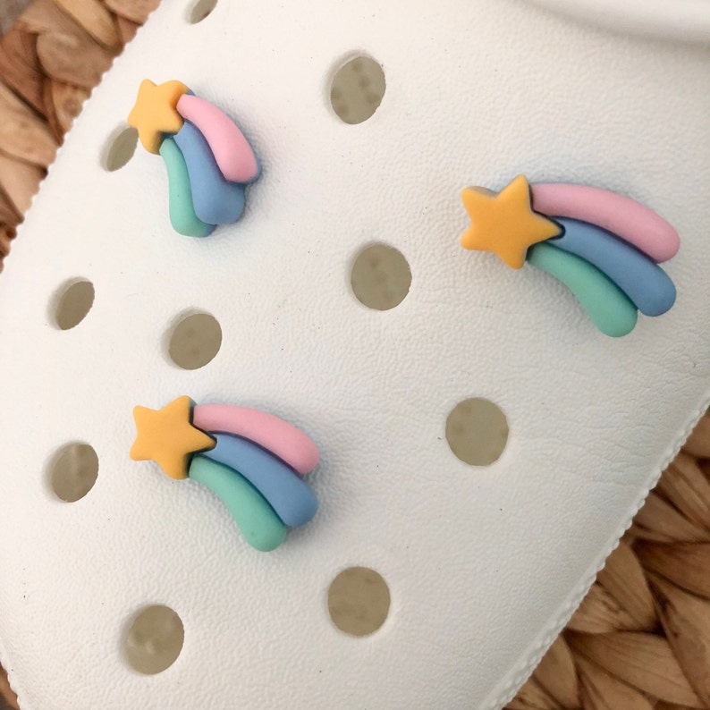 Pastel Shooting Star Croc Charm Etsy