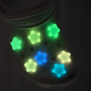 Glow in the Dark Stars Croc Charms