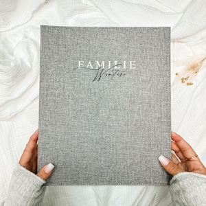 DinA 4 NobleDeer® Premium Stammbuch FAMILIE Kalligrafie (personalisiert) | Familienbuch | Hochzeit | Heiratsurkunde | Geburtsurkunde