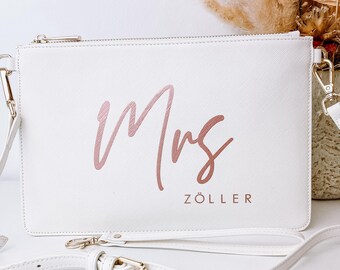 NobleDeer® Premium shoulder & clutch bag MRS + DESIRED NAME (personalised)