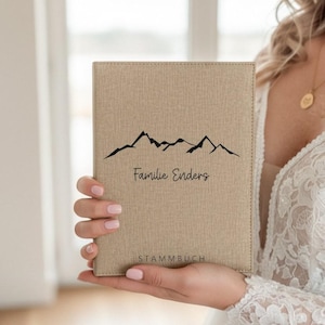Premium Stammbuch BERG (personalisiert) klassisches Format | Familienbuch | Hochzeit | Heiratsurkunde | Geburtsurkunde