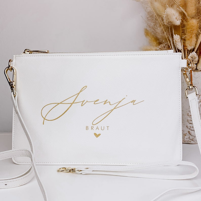 NobleDeer® Premium Shoulder & Clutch Bag DESIRED NAME TITLE Calligraphy personalised image 2