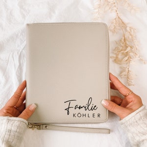 Personalisierter Organizer für Reiseunterlagen FAMILIE | Familienorganizer | U-Heft | Dokumente | Impfpass | Geschenk Weihnachten | Mama