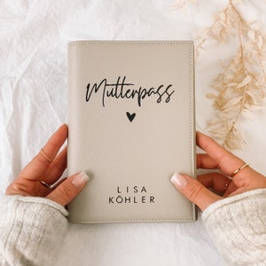 Maternity Passport Cover SIMPLE ELEGANCE personalized with name | Cover for German maternity pass