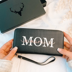NobleDeer® Premium Geldbörse MOM + HERZCHENSCHRIFT (personalisiert)