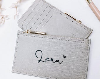 Personalized mini wallet with name WRITING | personalized wallet | Money case | Gift