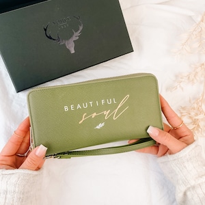 NobleDeer® Premium Geldbörse BEAUTIFUL SOUL (individuell) | Geburtstagsgeschenk | Mama | beste Freundin