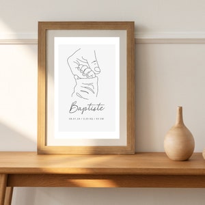 Cartel de nacimiento personalizado