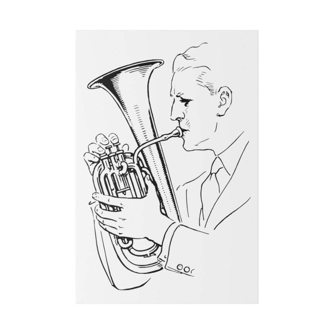 Sax Man Predrawn Canvas for Adults Multiple Sizes Etsy