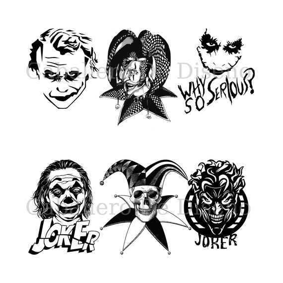 Joker Svg Joker Vector Joker Cutfile Joker Clipart Joker Etsy Nederland