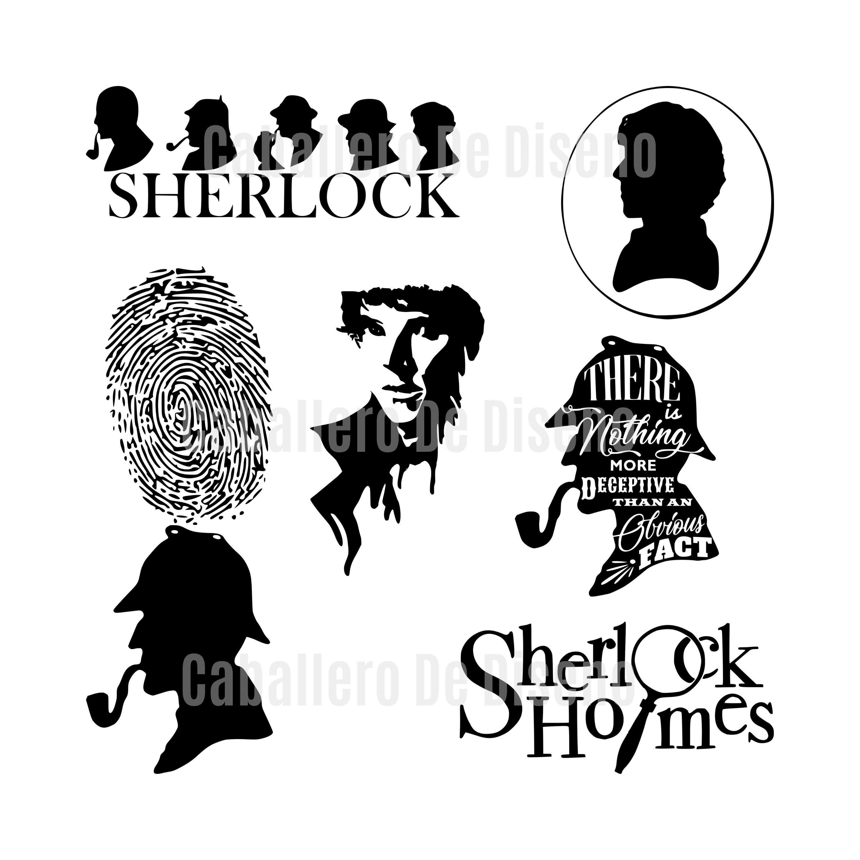 SVG and PNG Cutting File Template Sherlock Holmes for Cricut - Etsy India