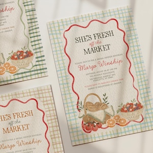 Fresh off the Market Bridal Shower, Party Invitation Template