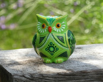 Owl with good wishes | Mandala | hand-painted figure