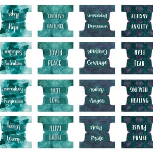 Bible Tabs Laminated Topical Bible Tabs Topic Bible Journaling Tabs Bible Accessory Bible Study Tabs Adhesive Tabs Christian Gift Women
