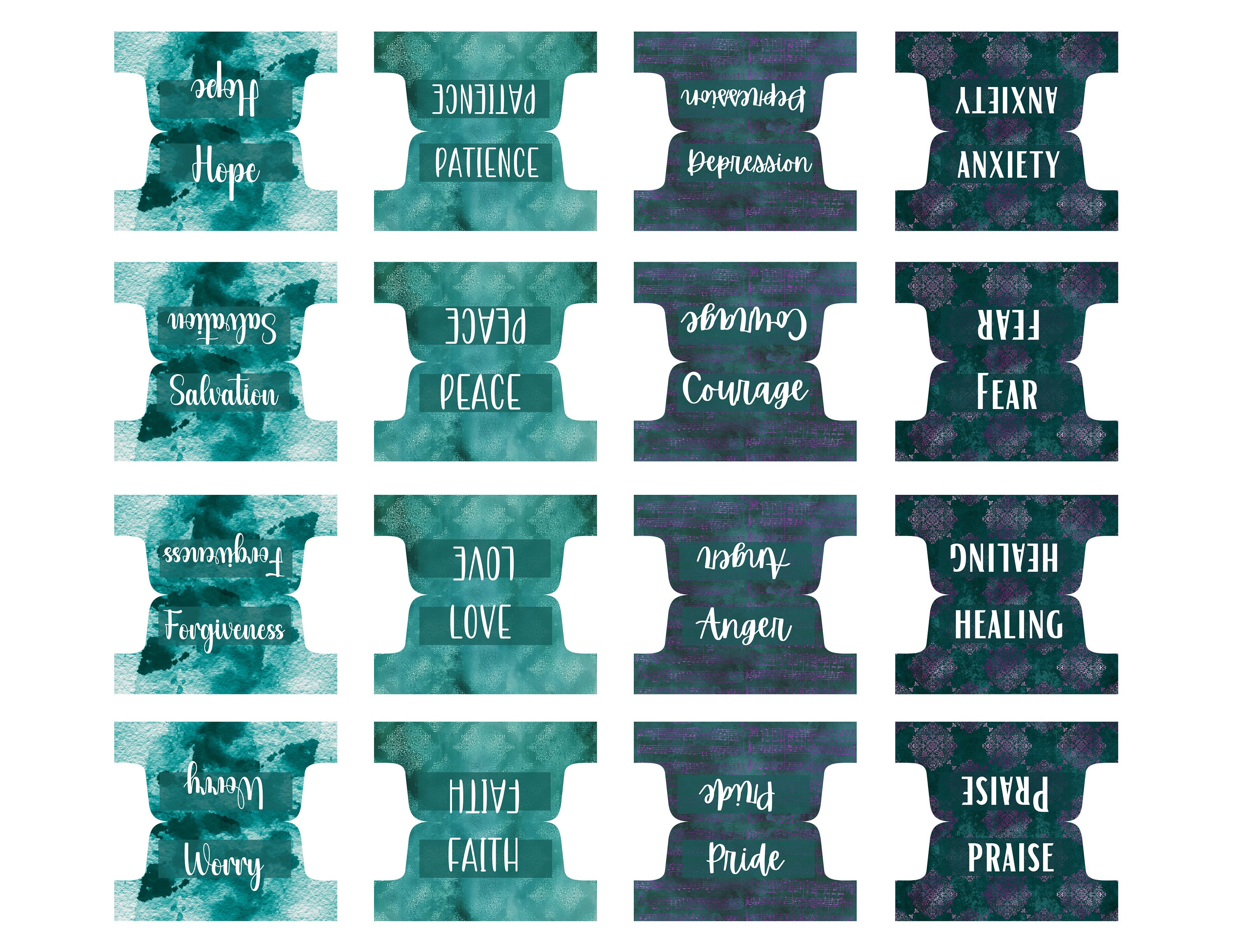 Bible Tabs Laminated Topical Bible Tabs Topic Bible Journaling Tabs ...