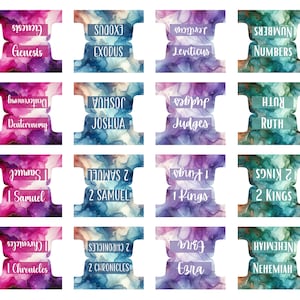 Bible Tabs Laminated Bible Tabs Bright Bible Tabs Bible Journaling Tabs Bible Accessory Bible Study Tabs Christian Gift Women