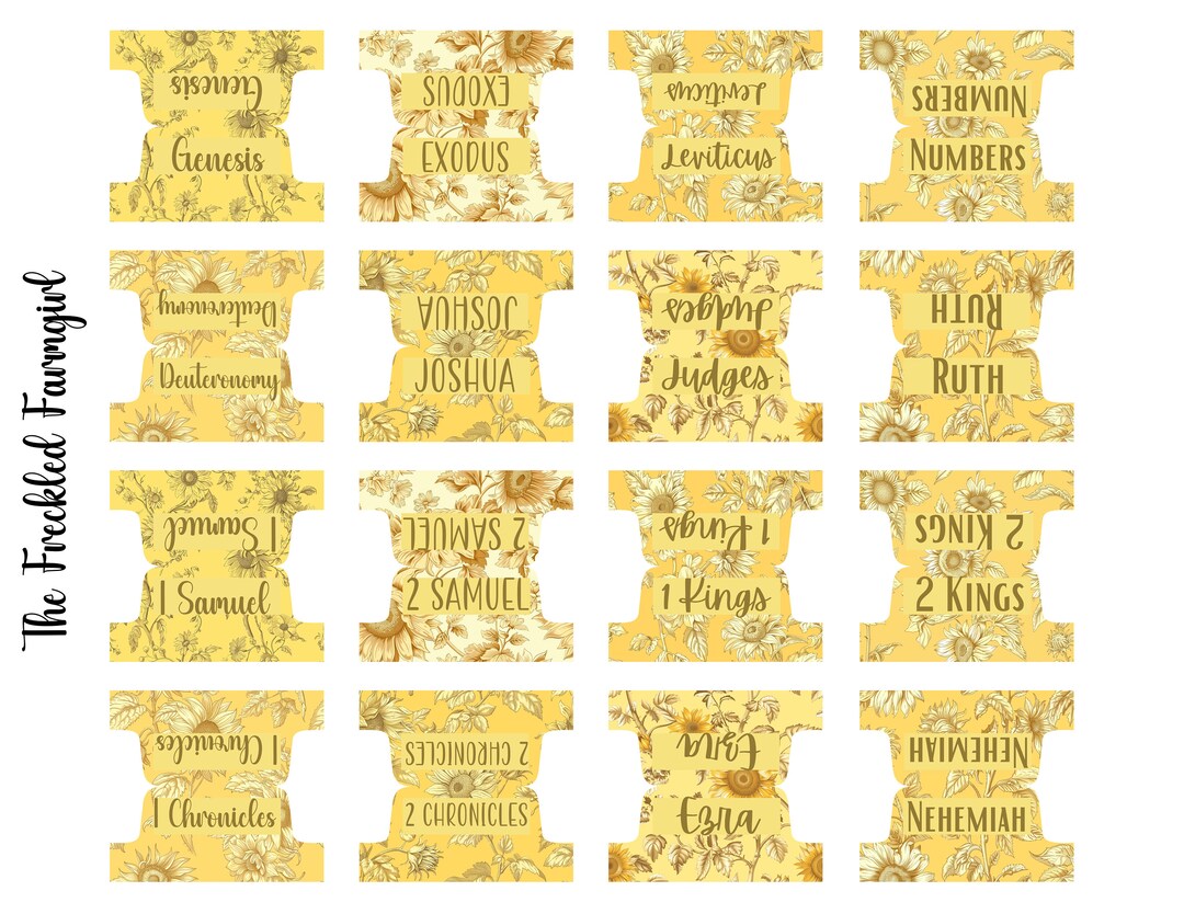 Bible Tabs Laminated Bible Tabs Toile Bible Tabs Bible Journaling Tabs ...