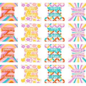 Bible Tabs Laminated Bible Tabs Bright Bible Tabs Bible Journaling Tabs Bible Accessory Bible Study Tabs Adhesive Tabs Christian Gift Women