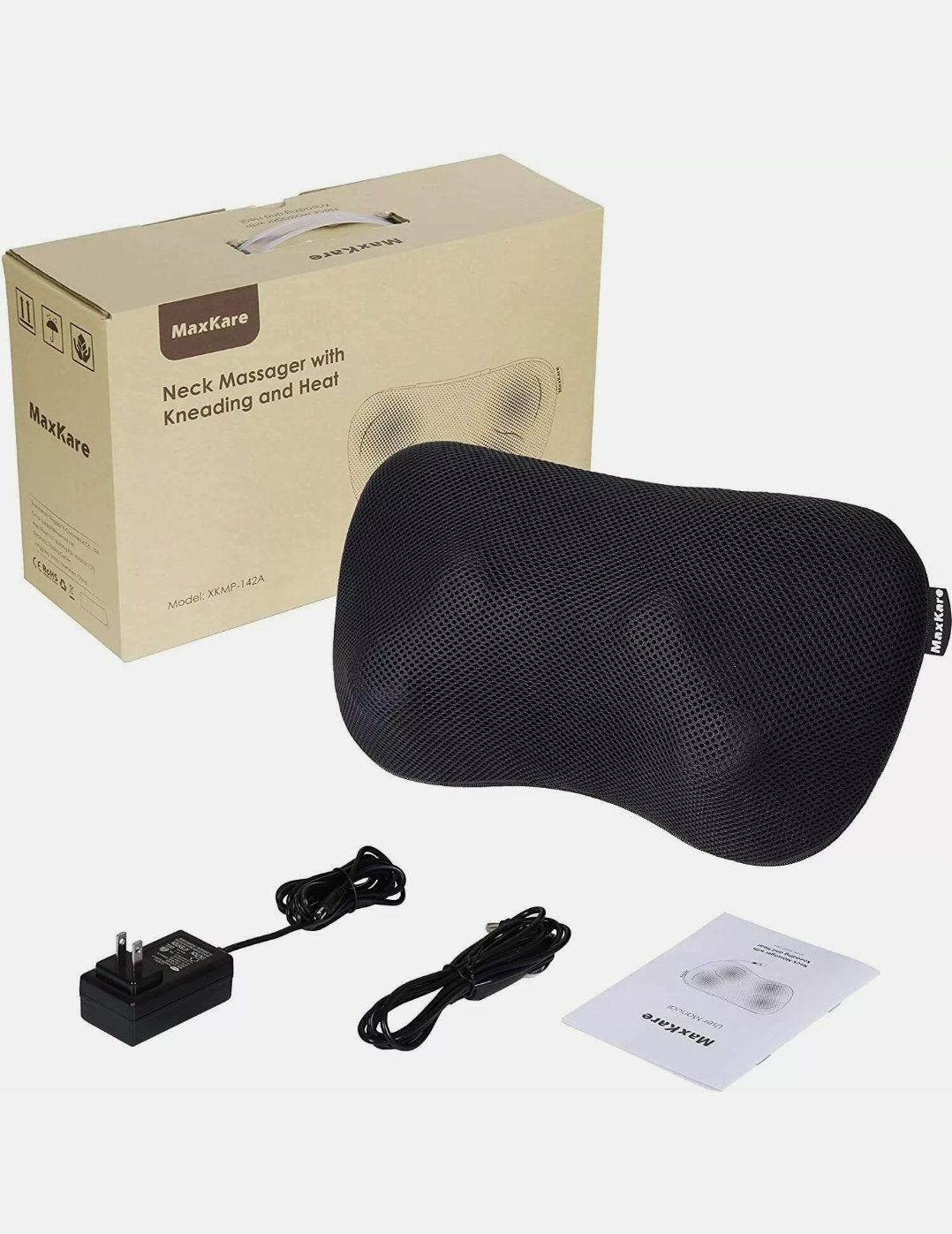 Maxkare XKMP142A Neck and Back Massager With Heat Shiatsu Kneading Massager  142A 