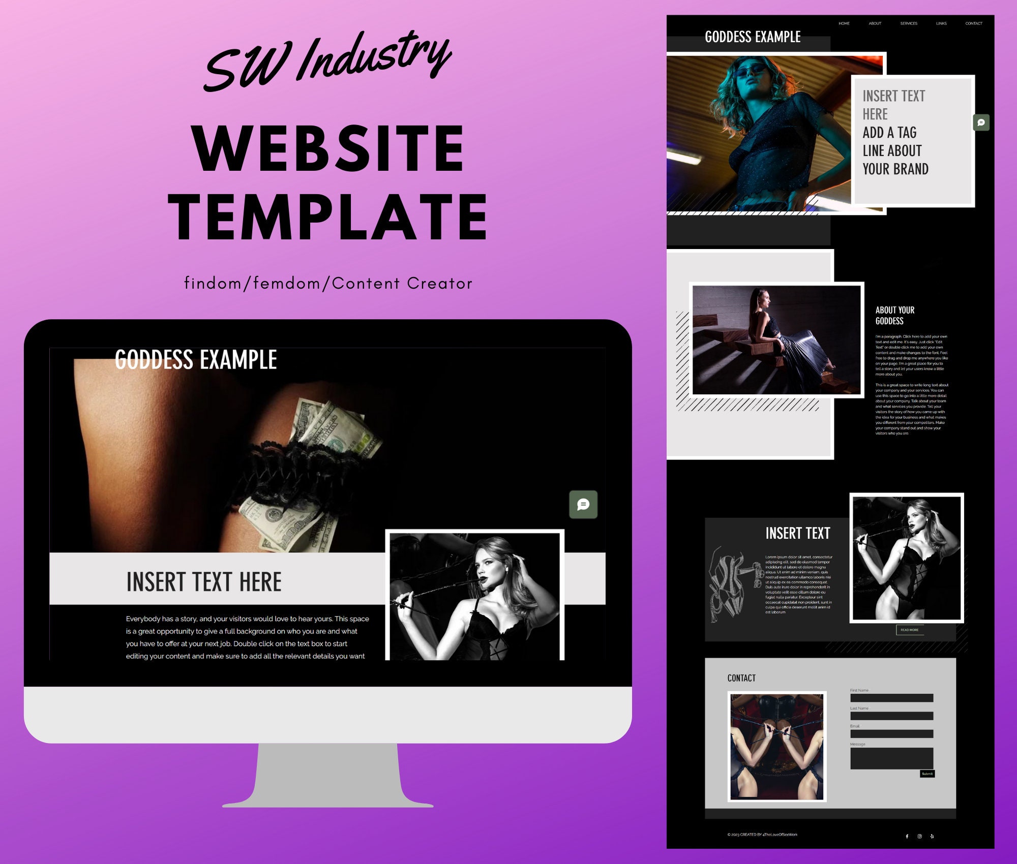 Editable SW Website Template Onlyfans Guide 5 Page Website - Etsy