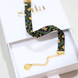 Beaded Loom Bracelet Pattern • Miyuki Delica Geometric Bead Design • PDF Download Loom Beading Tutorial