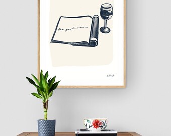 Bible Wall Art Print Verse Art Illustration Christian Wall Art Living Room Art Print Book Lover Modern Painting Digital Download Art