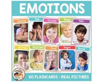 Emotions Feelings Flashcards Autism Special Education Real Picture Cards