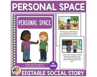 Personal Space Social Story (Editable) | Understanding Boundaries for Kids