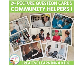 Picture Question Cards Language Builders Community Helpers 1