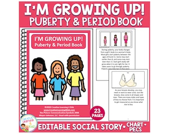 Puberty & Period Book for Girls (Editable) Social Story
