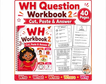 WH Questions Workbook 2 | Who What When Where Why Activities