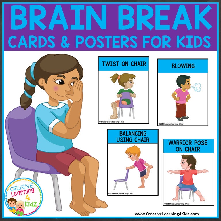 Yoga Brain Break Exercise Fitness Card Bundle - Etsy